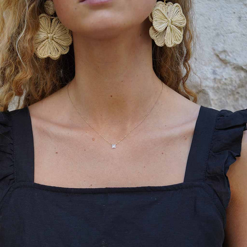 Aro Flor Natural con lurex dorado