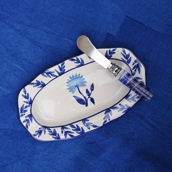Set de Mesa Floral Azul