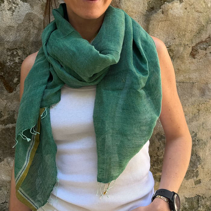 Foulard Épice Lino Deep Sea
