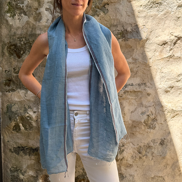 Pareo Épice Lino Cornflower