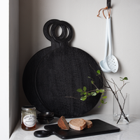 Tabla Redonda Madera Negra