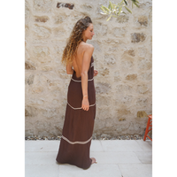 Vestido Chocolate Rayas