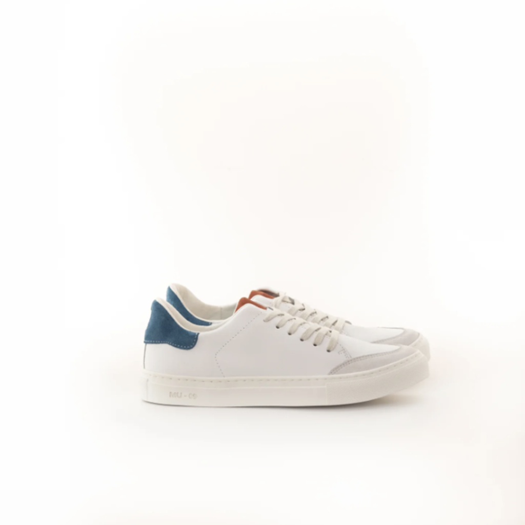 Zapatilla MU Terracota y Azul Piedra