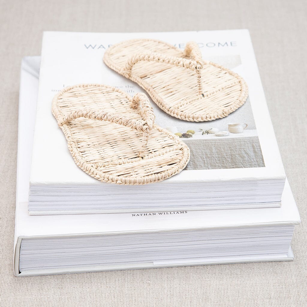 Flip Flop de Rafia Natural Casa lacachaguina 